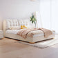 Modern & Contemporary Bed Frame Tufted Standard Bed With Custom Gold Legs