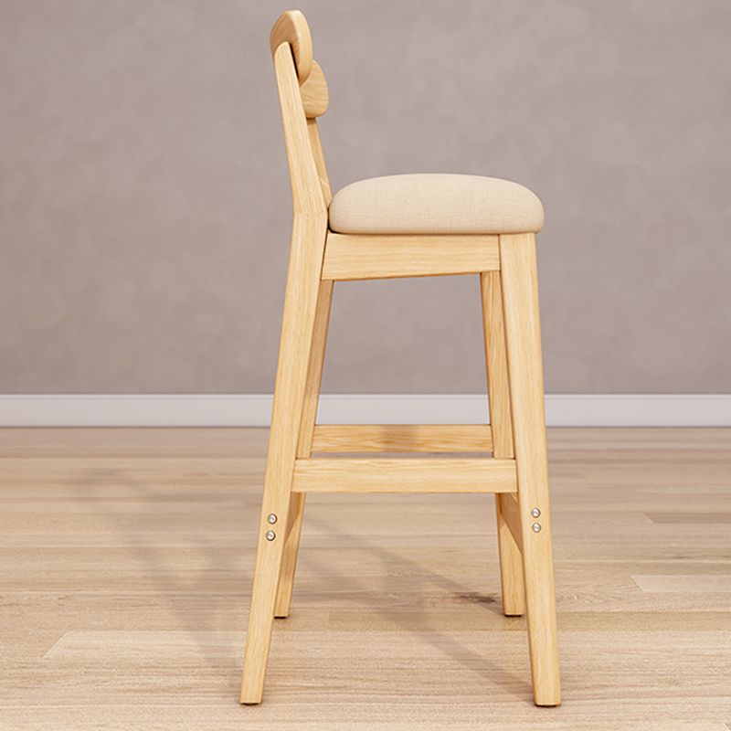Scandinavian Wood Stool Fabric Upholstered Seat Counter Stool in Matte Finish Clearhalo 'Bar Furniture' 'Bar Stools' 'bar_stools' 'furn' 'furn_bar_stools' 'Furniture' 'Kitchen & Dining Furniture' 1200x1200_4a9bbf6d-de30-401d-9b8b-5d325117e3d4