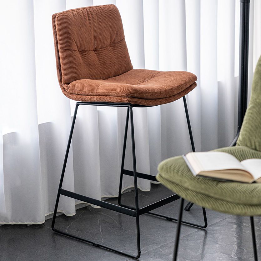 Scandinavian Armless Beauty Salon Stool Matte Finish Upholstered Bar Stools Clearhalo 'Bar Furniture' 'Bar Stools' 'bar_stools' 'furn' 'furn_bar_stools' 'Furniture' 'furniture_bar_stools' 'Kitchen & Dining Furniture' 1200x1200_4a9bc842-ec1e-4536-b3e2-ce39b4224c54
