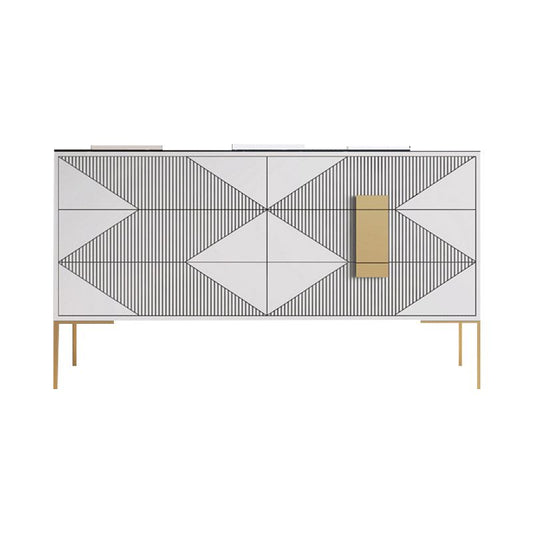 15.6-inch Width Storage Chest Classic Glam Stone Storage Chest Dresser