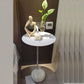 Pedestal Accent Side Table Metal Tray Top Side End Snack Table Clearhalo 'Coffee & Accent Tables' 'End & Side Tables' 'end_side_tables' 'furn' 'furn_end_side_tables' 'Furniture' 'Living Room Furniture' 1200x1200_4a9dcd60-ddab-4aab-904d-bf0284d98c09
