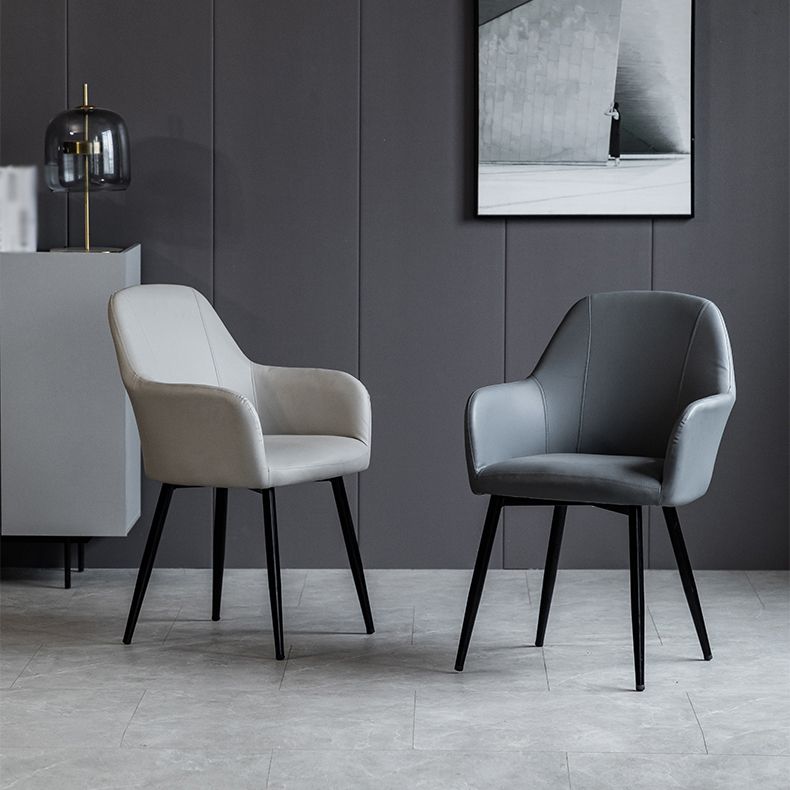 Contemporary Metal Dining Room Chairs Upholstered Armchair for Restaurant Use Clearhalo ' kitchen&dining_furn' 'Dining Chairs' 'Dining Tables & Seating' 'dining_chair' 'furn' 'furn_dining_chair' 'Furniture' 'furniture_dining_chair' 'Kitchen & Dining Furniture' 'kitchen' 1200x1200_4aa21870-6e6d-449e-bfb6-170f20995fe3