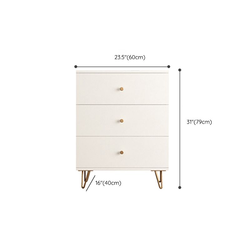 Weiße, moderne Kommode aus Holz für Schlafzimmer, 39,9 cm breit
