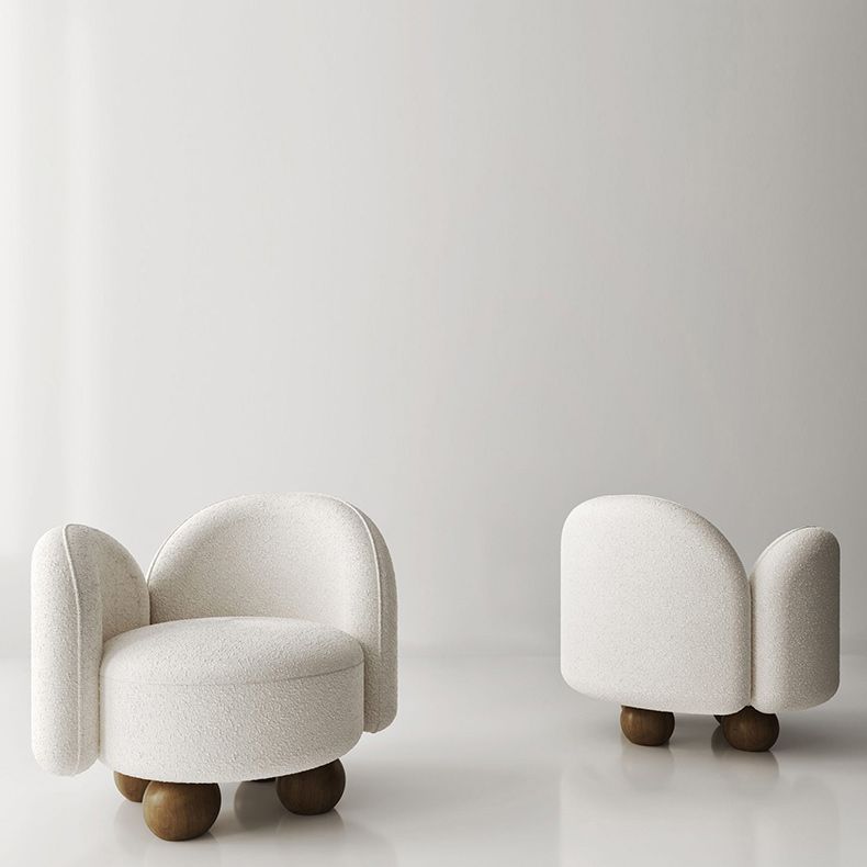 Modern Simple Wool Sofa 2/3-Seater Sloped Arm Sofa with Pillows