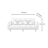 Modern Square Arm Sofa Convertible Wood Legs Biscuit Back Sofa Clearhalo 'Furniture' 'furniture_sofas' 'kitchen' 'kitchen_sofas' 'Living Room Furniture' 'Sofa' 'sofas' 1200x1200_4aa76d93-32f0-44da-9194-c7b6cd767b45