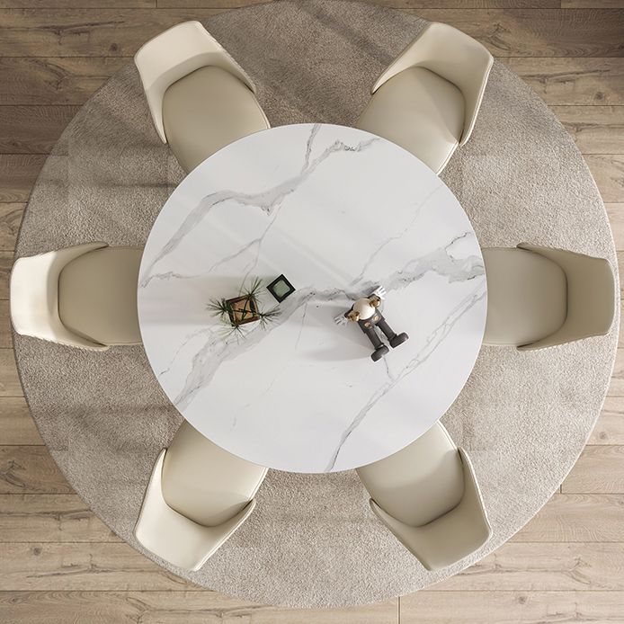 Contemporary Fixed Dining Room Table Set Sintered Stone Top Dining Table Furniture Clearhalo 'Dining Room Sets' 'Dining Tables & Seating' 'dining_room_set' 'furn' 'furn_dining_room_set' 'Furniture' 'furniture_dining_room_set' 'Kitchen & Dining Furniture' 'kitchen&dining_furn' 'kitchen' 1200x1200_4aa77241-eb5f-4838-9030-832b54e524a9