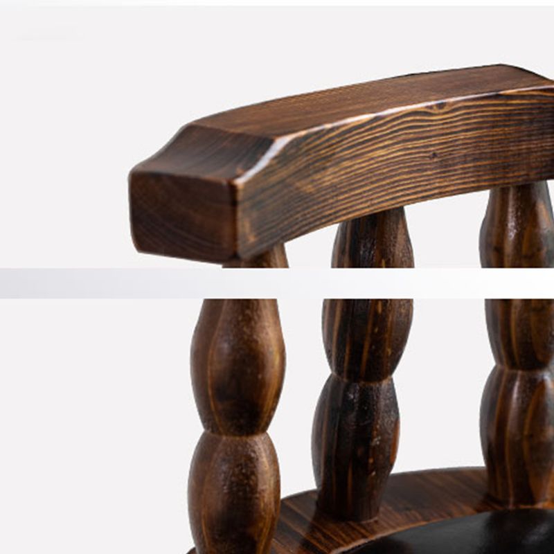 Traditional Counter Bar Stool Leather Armless Bar Stool with Footrest Wood Base Clearhalo 'Bar Furniture' 'Bar Stools' 'bar_stools' 'furn' 'furn_bar_stools' 'furniture_bar_stools' 'Kitchen & Dining Furniture' 'kitchen&dining_furn' 'kitchen' 'kitchen_furn' Furniture' 1200x1200_4aa85270-9342-437f-b2a4-27ffe6b60385