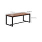 Contemporary 1/2/3/6/7 Pieces Furniture Rectangle Solid Wood Dining Table Set in Brown