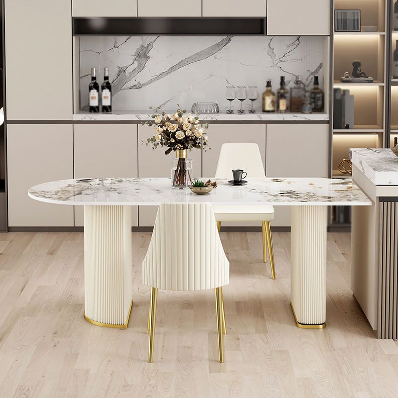 Metal Traditional Luxury Free Form Indoor Table Sintered Stone Table for Dining Room Clearhalo ' dining_table' 'Dining Tables & Seating' 'Dining Tables' 'furn' 'furn_dining_table' 'Furniture' 'furniture_dining_table' 'Kitchen & Dining Furniture' 'kitchen&dining_furn' 'kitchen' 'kitchen_dining_table' 1200x1200_4aa94359-d21c-41bc-9b2e-49bca98b8b80