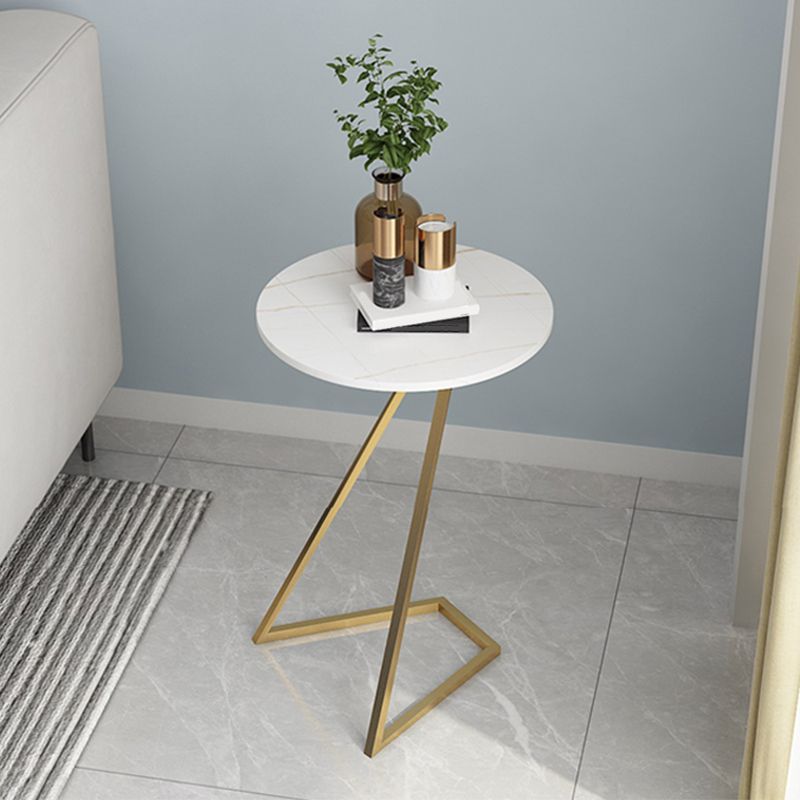 Contemporary Frame End Table Round Side End Table for Living Room Clearhalo 'Coffee & Accent Tables' 'End & Side Tables' 'end_side_tables' 'furn' 'furn_end_side_tables' 'Furniture' 'Living Room Furniture' 1200x1200_4aaa2d23-82bd-45f8-9252-3c7f54d8e0a2