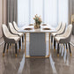 Sintered Stone Top Dining Table in White Modern Kitchen Table with Double Pedestal Clearhalo ' dining_table' 'Dining Tables & Seating' 'Dining Tables' 'furn' 'furn_dining_table' 'Furniture' 'furniture_dining_table' 'Kitchen & Dining Furniture' 'kitchen&dining_furn' 'kitchen' 'kitchen_dining_table' 1200x1200_4aab3e7d-13c3-4d50-8a6d-2bf42bf089d6