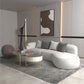 Nordic Living Room Curved Assembled Tight Back Square Arm Seating