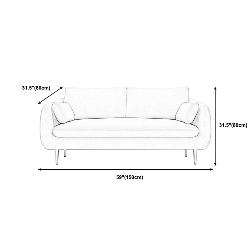 31.5"H Polyester Blend Tuxedo Arm Loose Back Sofa For Living Room Clearhalo 'furn' 'furn_sofas' 'Furniture' 'furniture_sofas' 'Living Room Furniture' 'Sofa' 'sofas' 1200x1200_4aac7b1d-688c-435a-9009-f1c02b3fa662