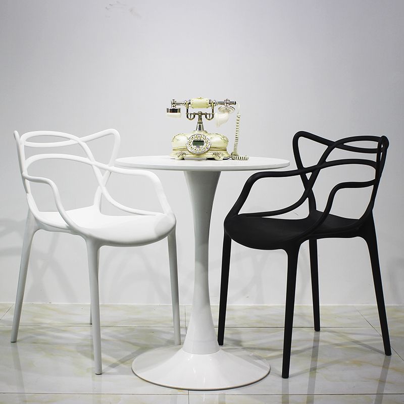 Glam Style Dining Chairs Plastic Kitchen Dining Arm Side Chairs (Set of 4) Clearhalo ' kitchen&dining_furn' 'Dining Chairs' 'Dining Tables & Seating' 'dining_chair' 'furn' 'furn_dining_chair' 'Furniture' 'furniture_dining_chair' 'Kitchen & Dining Furniture' 'kitchen' 1200x1200_4aaccb58-44cf-4b36-a1ff-3a73db3ee3ac