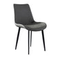 Metal Industrial Dining Chair with Black Legs Metallic Finish Solid Back Side Chair Clearhalo 'Dining Chairs' 'Dining Tables & Seating' 'dining_chair' 'furn' 'furn_dining_chair' 'Furniture' 'furniture_dining_chair' 'Kitchen & Dining Furniture' 1200x1200_4aadd6e9-ad01-4485-8f2e-a5c88462abf2