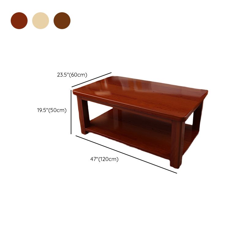 Modern 4 Legs Rectangle Cocktail Table Solid Wood Coffee Table Clearhalo 'Coffee & Accent Tables' 'Coffee Tables' 'coffee_tables' 'furn' 'furn_coffee_tables' 'Furniture' 'Living Room Furniture' 1200x1200_4aae10e7-1244-4f56-b35e-8e380ed3c87d