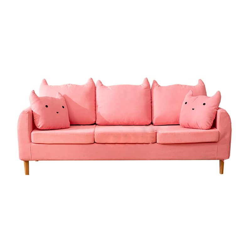 Loose Back Square Arm Standard Sofa 25.5"W Cotton Blend Sofa for Living Room Clearhalo 'furn' 'furn_sofas' 'Furniture' 'furniture_sofas' 'Living Room Furniture' 'Sofa' 'sofas' 1200x1200_4aaf2b79-3116-473d-a142-4b7814d8837b