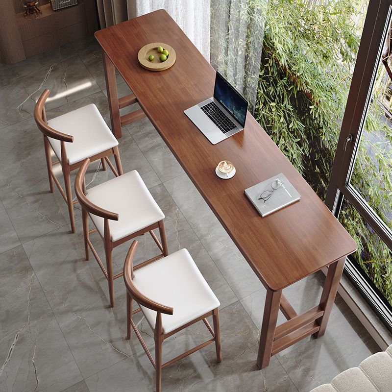 Modern Indoor Bar Stool Table Rectangle Wood Bar Dining Table Clearhalo 'Bar Furniture' 'Bar Tables' 'bar_tables' 'furn' 'furn_bar_tables' 'Furniture' 'Kitchen & Dining Furniture' 1200x1200_4ab0a398-3f74-40e2-8f83-89c7a5abb25c