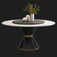 Contemporary Style Round Dining Table Steel Pedestal Base Table for Room Clearhalo 'Dining Tables & Seating' 'Dining Tables' 'dining_table' 'furn' 'furn_dining_table' 'Furniture' 'Kitchen & Dining Furniture' 1200x1200_4ab24722-beed-479b-8279-a4a5c4d6006c