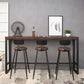 Pine Wood Bar Table Industrial Rectangle Bar Dining Table with Black Trestle Base Clearhalo 'Bar Furniture' 'Bar Tables' 'bar_tables' 'furn' 'furn_bar_tables' 'Furniture' 'furniture_bar_tables' 'Kitchen & Dining Furniture' 1200x1200_4ab4978e-e976-469e-ad5b-20746d9e338a