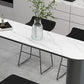 Modern Black Iron Bar Dining Table with White Stone Top Indoor Bistro Table Clearhalo 'Bar Furniture' 'Bar Tables' 'bar_tables' 'furn' 'furn_bar_tables' 'Furniture' 'furniture_bar_tables' 'Kitchen & Dining Furniture' 1200x1200_4ab6fa59-ed20-4091-b617-b9df4eebb003