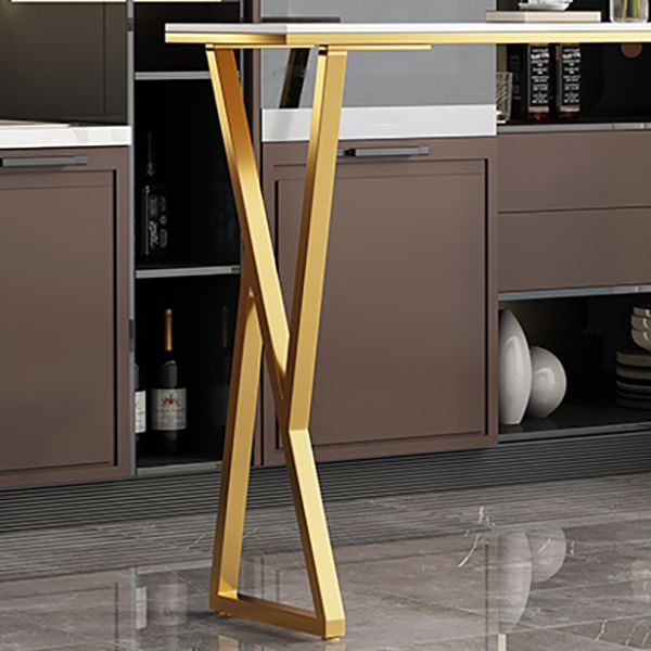 Glam Style Bar Table Rectangle Stone Bar Dining Table for Home Clearhalo 'Bar Furniture' 'Bar Tables' 'bar_tables' 'furn' 'furn_bar_tables' 'Furniture' 'Kitchen & Dining Furniture' 1200x1200_4abb344a-9e0a-4649-9bf5-dd8a47d3be49