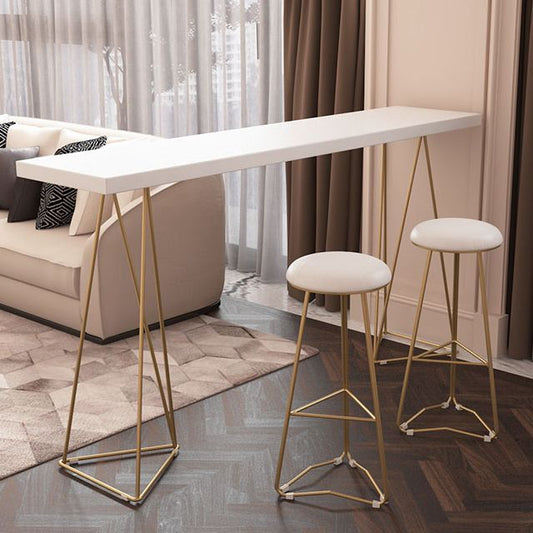 Set di tavoli da bar di lusso tradizionale 1/3/5 pezzi con base di metallo