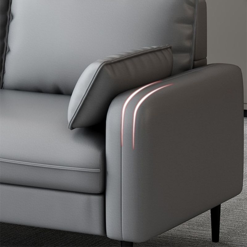 3つの枕を備えた現代ソファスクエアアーム3シーター席