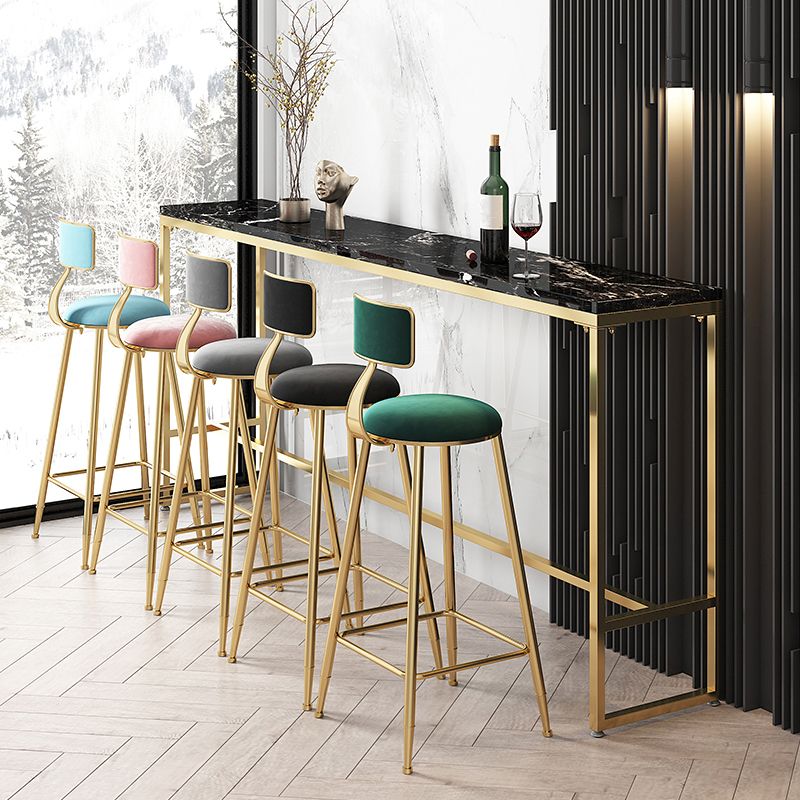 Marble Rectangle Counter Height Dining Table Indoor Footrest Pub Height Dining Table Clearhalo 'Bar Furniture' 'Bar Tables' 'bar_tables' 'furn' 'furn_bar_tables' 'Furniture' 'furniture_bar_tables' 'Kitchen & Dining Furniture' 1200x1200_4abd1910-2bc7-4144-81d1-f7092cb14383