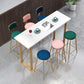 Table de pub de bistro de style glamour de table rectangulaire en bois pour utilisation sur patio