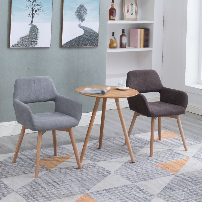 Wood Scandinavian Dining Kitchen Room Chair Open Back Arm Chair Clearhalo ' kitchen&dining_furn' 'Dining Chairs' 'Dining Tables & Seating' 'dining_chair' 'furn' 'furn_dining_chair' 'Furniture' 'furniture_dining_chair' 'Kitchen & Dining Furniture' 'kitchen' 1200x1200_4abf64f4-0b7f-4d18-8184-8c3ad2a4e2be