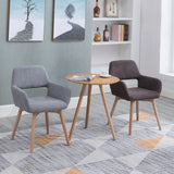 Wood Scandinavian Dining Kitchen Room Chair Open Back Arm Chair Clearhalo ' kitchen&dining_furn' 'Dining Chairs' 'Dining Tables & Seating' 'dining_chair' 'furn' 'furn_dining_chair' 'Furniture' 'furniture_dining_chair' 'Kitchen & Dining Furniture' 'kitchen' 1200x1200_4abf64f4-0b7f-4d18-8184-8c3ad2a4e2be