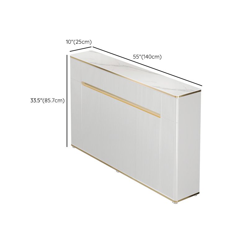 Glam Sideboard Table Stone Sideboard Cabinet with Doors for Kitchen Clearhalo 'buffet_sideboard' 'Buffets & Sideboards' 'furn' 'furn_buffet_sideboard' 'Furniture' 'Kitchen & Dining Furniture' 1200x1200_4abfa7b0-91e9-4436-b877-4f25c5db99f2