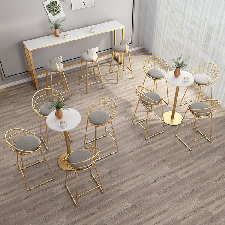 Metal Tall Rectangular Table, Modern Minimalist Commercial Bar Table