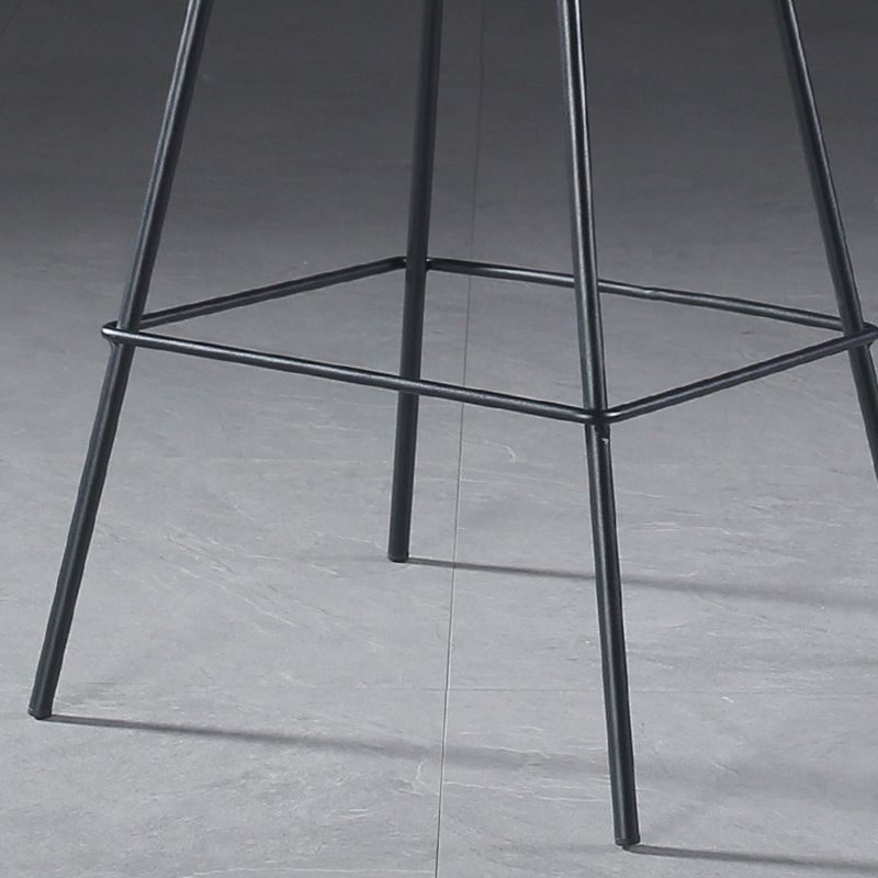 Modern Counter Bar Stool Armless Leather Indoor Bar Stool with Footrest Metal Base Clearhalo 'Bar Furniture' 'Bar Stools' 'bar_stools' 'furn' 'furn_bar_stools' 'furniture_bar_stools' 'Kitchen & Dining Furniture' 'kitchen&dining_furn' 'kitchen' 'kitchen_furn' Furniture' 1200x1200_4ac09668-b874-4db3-8932-41ef48a2f80f