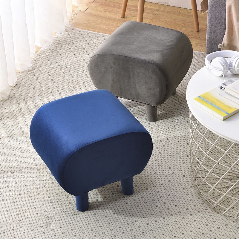 Modern Stain Resistant Standard Oval Dark Blue Velvet Indoor Pouf Clearhalo 'furn' 'furn_ottomans_poufs' 'Furniture' 'Living Room Furniture' 'Ottomans & Poufs' 'ottomans_poufs' 1200x1200_4ac322f0-d9c6-45a6-8b5f-fa9bb071f9a8