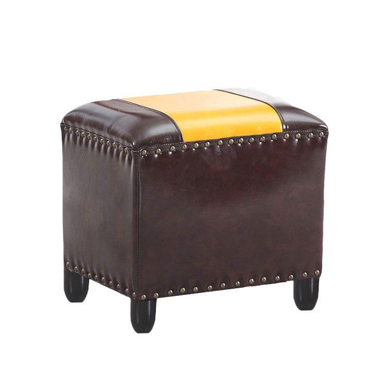 Modern Leather Standard Rectangle Nail Decoration Indoor Standard Clearhalo 'furn' 'furn_ottomans_poufs' 'Furniture' 'Living Room Furniture' 'Ottomans & Poufs' 'ottomans_poufs' 1200x1200_4ac3ed65-cae3-4d70-8fd8-e0370b0736bc