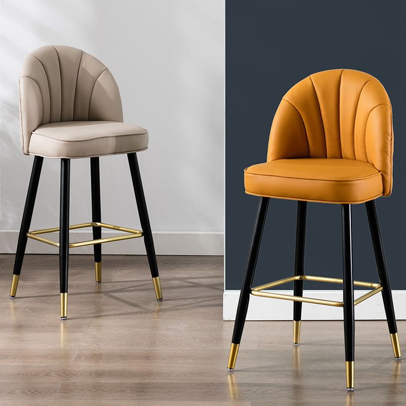 Scandinavian Footrest Living Room Stool Matte Finish Upholstered Barstool Clearhalo 'Bar Furniture' 'Bar Stools' 'bar_stools' 'furn' 'furn_bar_stools' 'Furniture' 'furniture_bar_stools' 'Kitchen & Dining Furniture' 1200x1200_4ac46455-d7b4-4225-9276-de83e6d51dca
