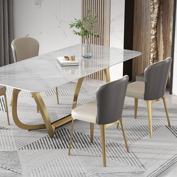 Contemporary Style Dining Chairs Armless Kitchen Chair with Metal Legs Clearhalo ' kitchen&dining_furn' 'Dining Chairs' 'Dining Tables & Seating' 'dining_chair' 'furn' 'furn_dining_chair' 'Furniture' 'furniture_dining_chair' 'Kitchen & Dining Furniture' 'kitchen' 1200x1200_4ac4e01c-f83b-4734-a660-438b9502b69a