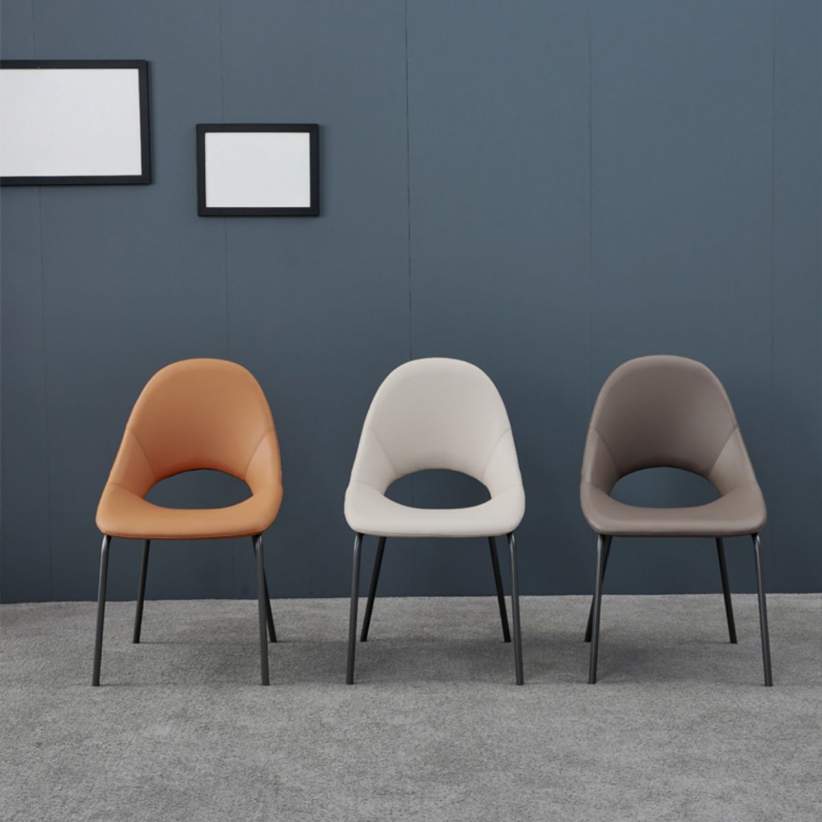 Industrial Dining Chair with Metal Legs Open Back Side Chair for Home Clearhalo 'Dining Chairs' 'Dining Tables & Seating' 'dining_chair' 'furn' 'furn_dining_chair' 'Furniture' 'Kitchen & Dining Furniture' 1200x1200_4ac55d46-f6c2-48b8-b51f-f92257809ca7