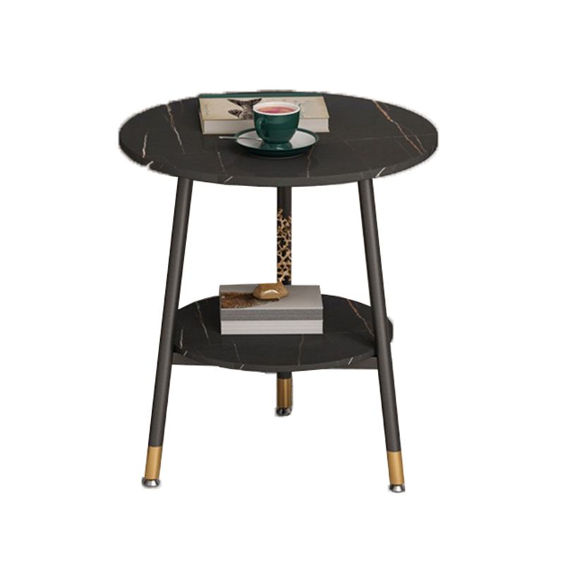 21.6"H X 19.6"W X 19.6"D Round Slate Top Side Table Metal 3 Legs End Table Clearhalo 'Coffee & Accent Tables' 'End & Side Tables' 'end_side_tables' 'furn' 'furn_end_side_tables' 'Furniture' 'Living Room Furniture' 1200x1200_4ac58ea8-371b-4141-91da-45065d1577a9