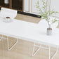 Industrial White Iron Bar Table Wood Specialty Top 41.3"H Bistro Table Clearhalo 'Bar Furniture' 'Bar Tables' 'bar_tables' 'furn' 'furn_bar_tables' 'Furniture' 'furniture_bar_tables' 'Kitchen & Dining Furniture' 'kitchen&dining_furn' 'kitchen' 1200x1200_4ac6ed4f-7f78-408b-bee9-a81ed5c72f58
