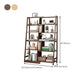 Wooden Ladder Bookshelf Modern Style Open Back Bookcase for Home Office