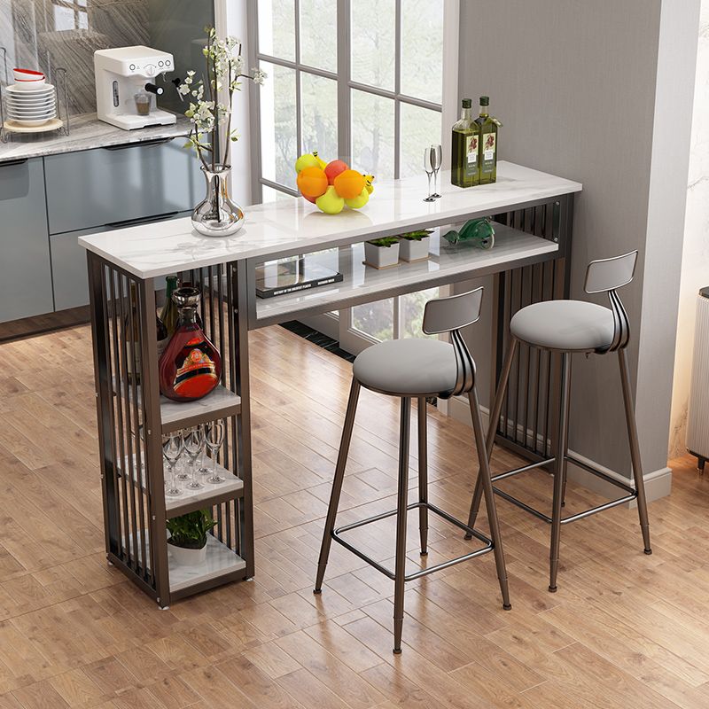 Modern Style Wood Bar Stool Table Rectangle Bar Table for Cafe Clearhalo 'Bar Furniture' 'Bar Tables' 'bar_tables' 'furn' 'furn_bar_tables' 'Furniture' 'Kitchen & Dining Furniture' 1200x1200_4ac7338a-e9cb-4124-93e8-8d6e34f986b2