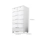 White Plastic Storage Cabinet with Legs Contemporary Wardrobe Armoire