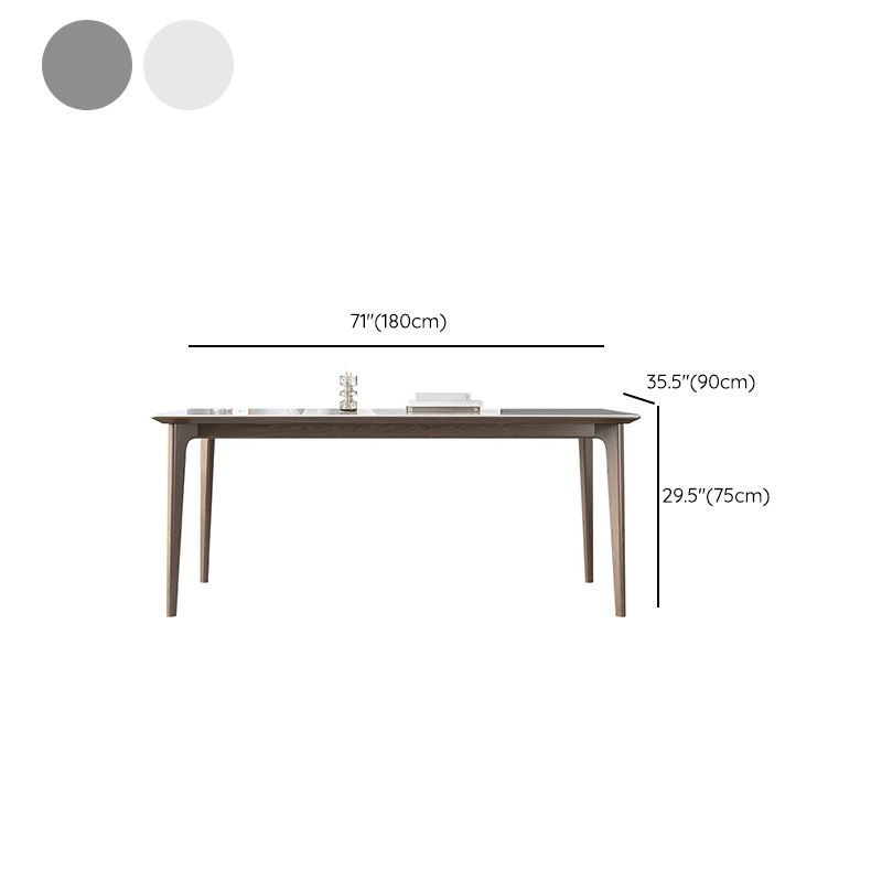 Mid-Century-Esszimmertisch, rechteckiger Esstisch aus Stein für das Esszimmer