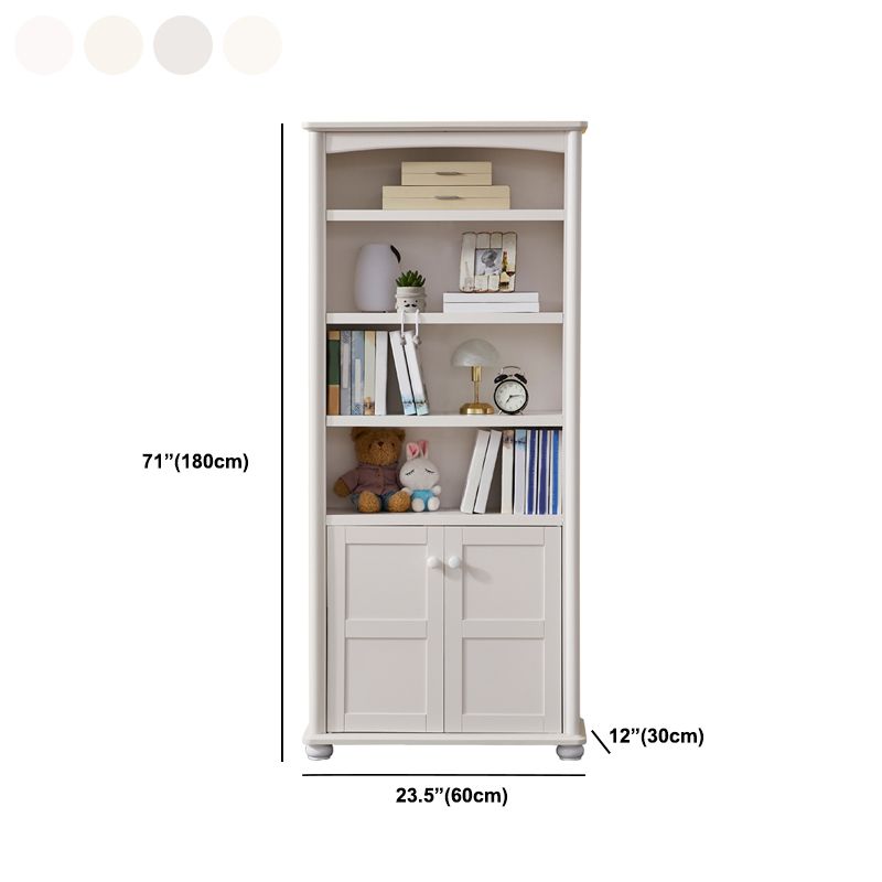 Closed Back Bookshelf Scandinavian Solid Wood Standard Bookcase