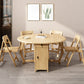 Mid-Century Modern Dining Table Round Solid Wood Brown Dining Table for Home Use Clearhalo ' dining_table' 'Dining Tables & Seating' 'Dining Tables' 'furn' 'furn_dining_table' 'Furniture' 'furniture_dining_table' 'Kitchen & Dining Furniture' 'kitchen&dining_furn' 'kitchen' 'kitchen_dining_table' 1200x1200_4acb2c22-dc55-42fb-a386-0dbd92874a5d