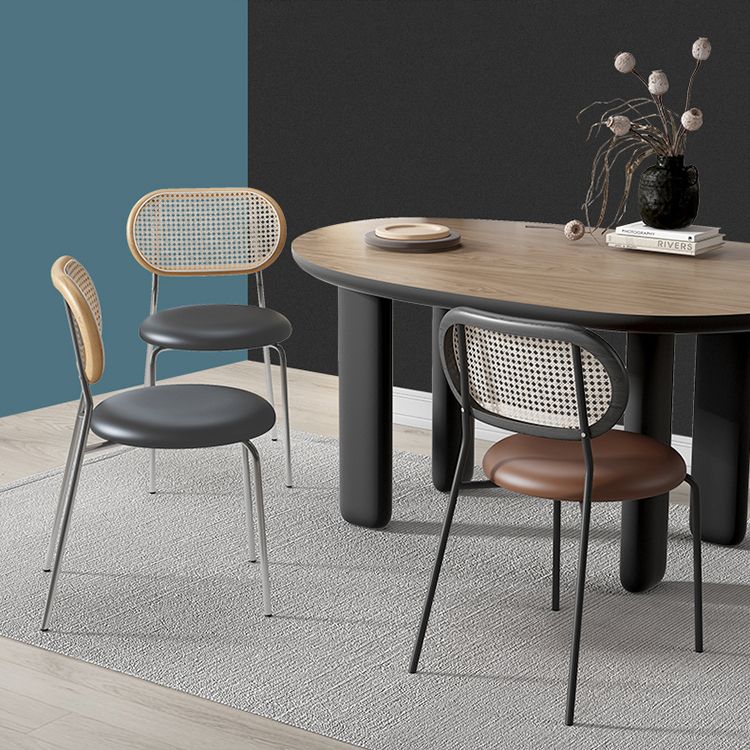 Contemporary Style Kitchen Square Dining Chair Open Back Side Armless Chair Clearhalo ' kitchen&dining_furn' 'Dining Chairs' 'Dining Tables & Seating' 'dining_chair' 'furn' 'furn_dining_chair' 'Furniture' 'furniture_dining_chair' 'Kitchen & Dining Furniture' 'kitchen' 1200x1200_4acb52ad-8186-426a-b16d-68817d4984d8