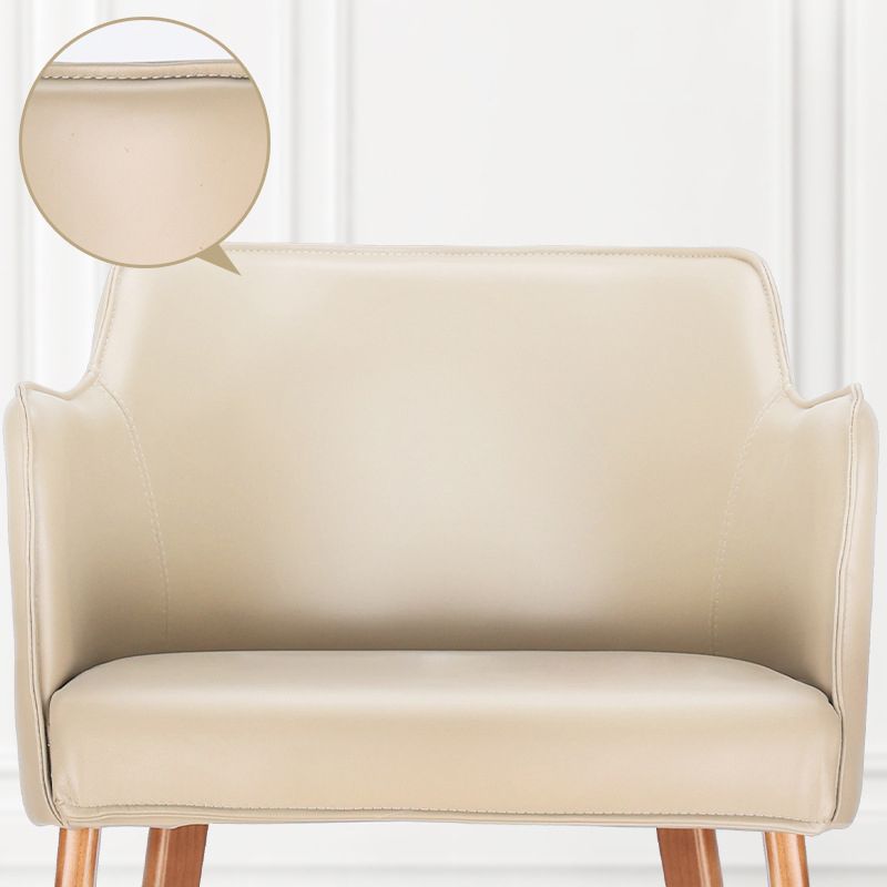 Modern Simple Arm Chair Wooden Base Dining Arm Chair for Living Room Clearhalo 'Dining Chairs' 'Dining Tables & Seating' 'dining_chair' 'furn' 'furn_dining_chair' 'Furniture' 'Kitchen & Dining Furniture' 1200x1200_4acb540b-71d2-4913-b5df-74a85edbc112